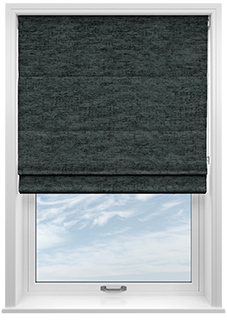 Maurice, Charcoal - Twist&Fit Roman Blind